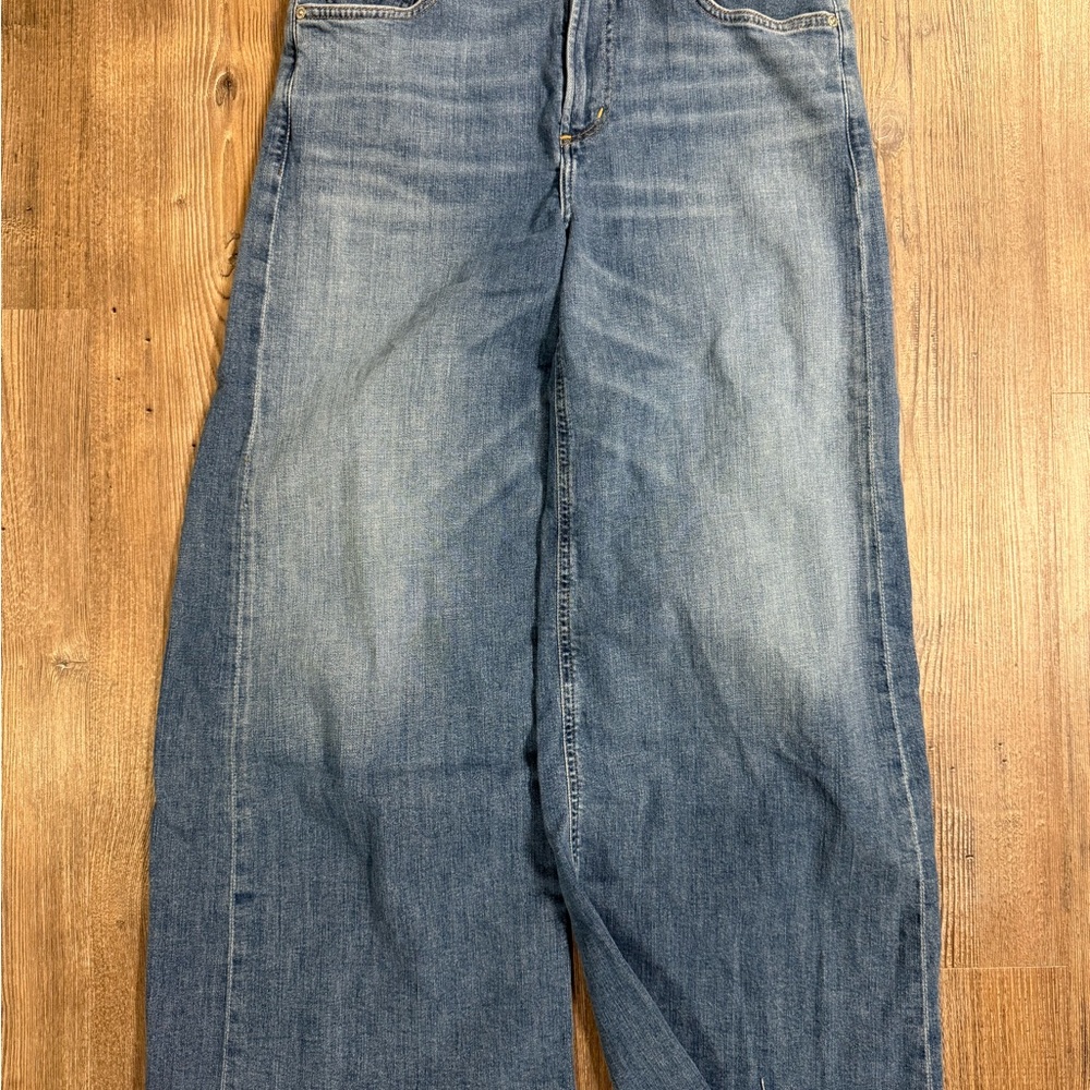 Citizens Of Humanity Relaxed Blue Wide-Leg Jeans